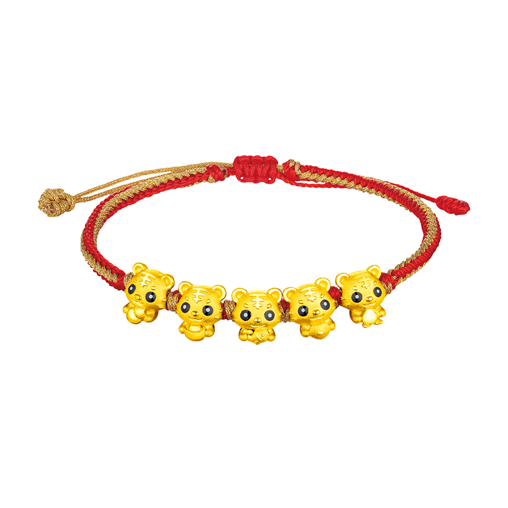 $t('六福珠寶')黃金串飾 - [LISTING CLOSED]"Q版金虎"999足金串飾連手繩