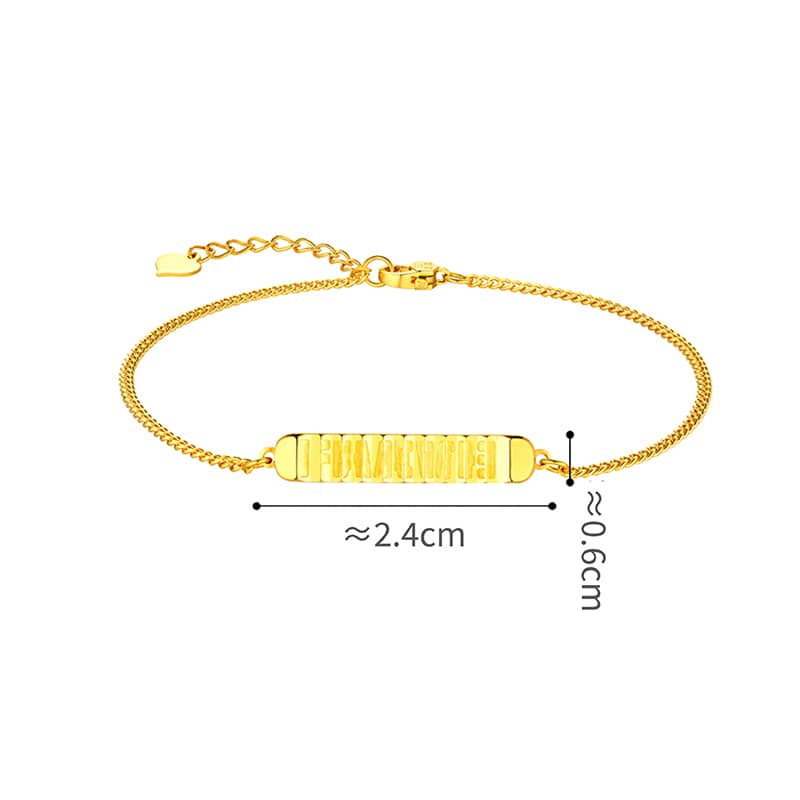 六福珠寶黃金手鏈 - 【LISTING CLOSED】"能量密語"999足金手鏈