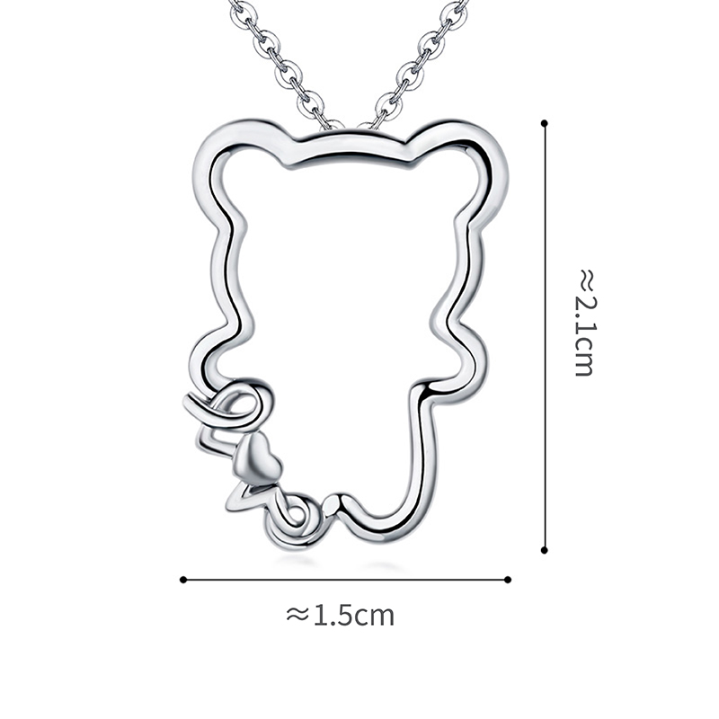 六福珠寶鉑金吊墜 - 【LISTING CLOSED】"熊抱"950鉑金寶寶吊墜