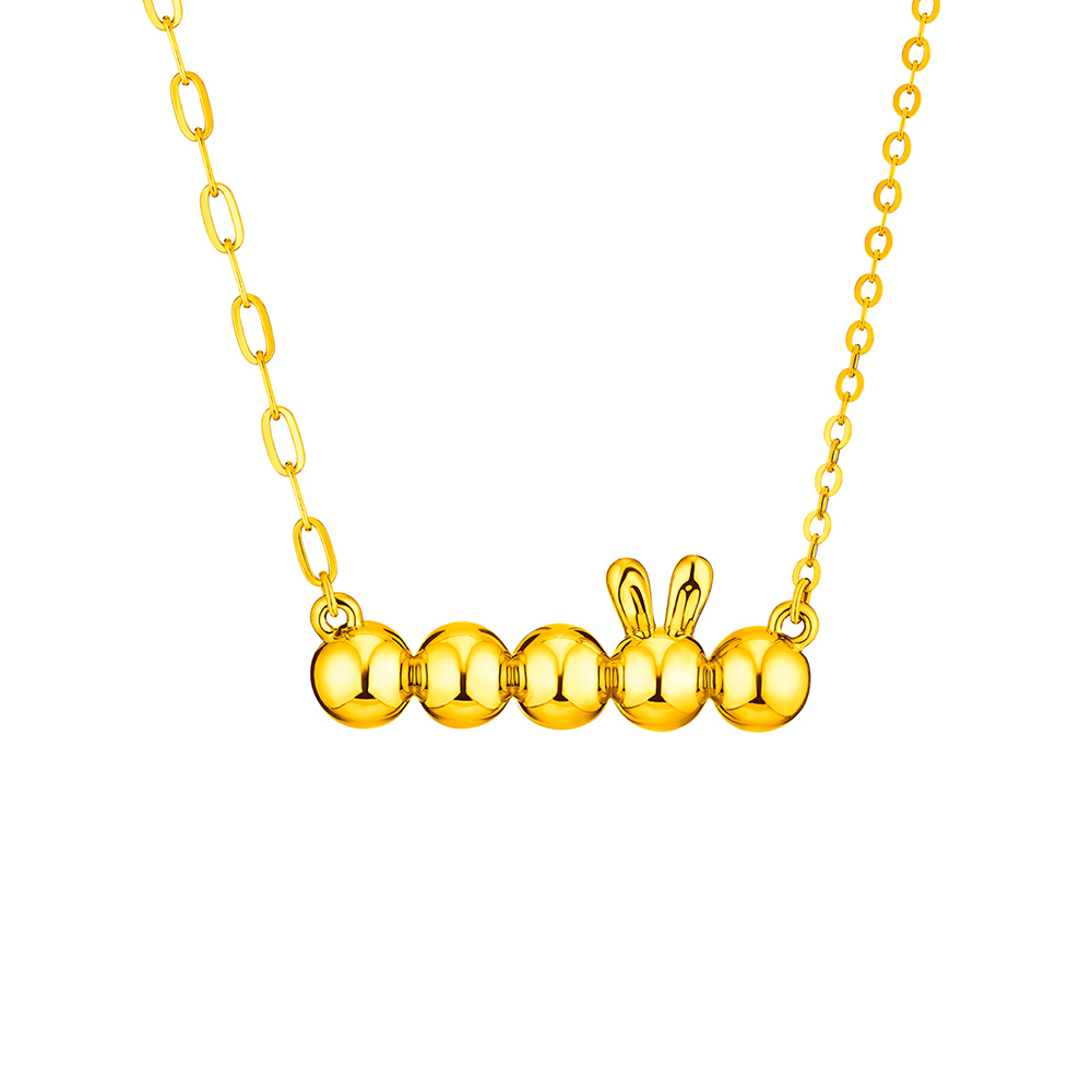 六福珠寶黃金頸鏈 - "兔穎而出"足金頸鏈