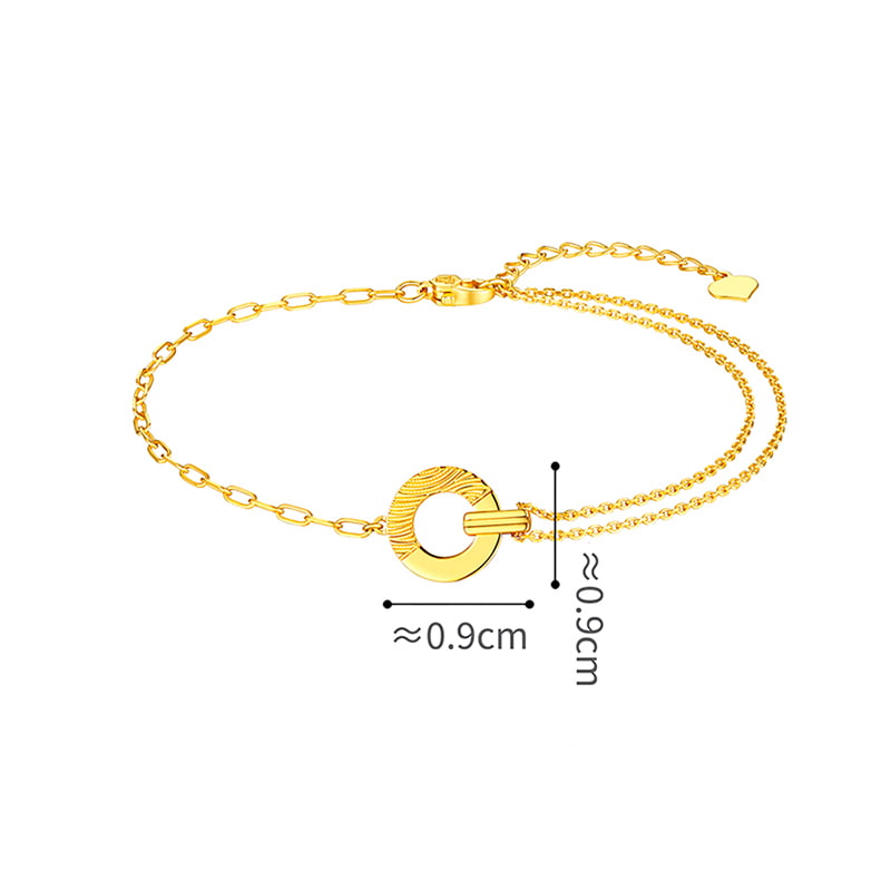 六福珠寶黃金手鏈 - 【LISTING CLOSED】"小圓份"990黃金手鏈