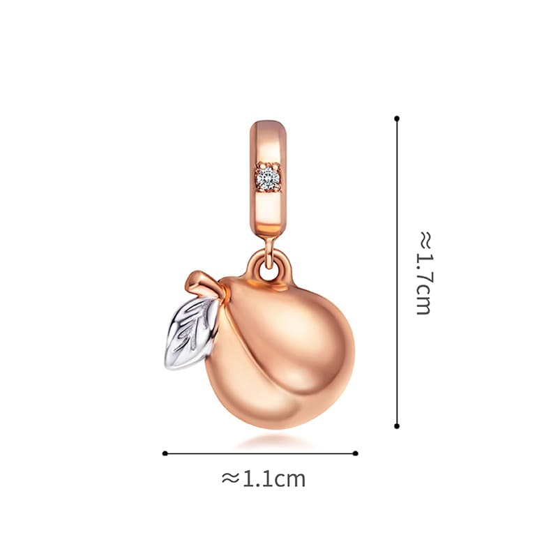 六福珠寶18K金串飾 - "甜甜李"18K金(分色)鑽石串飾