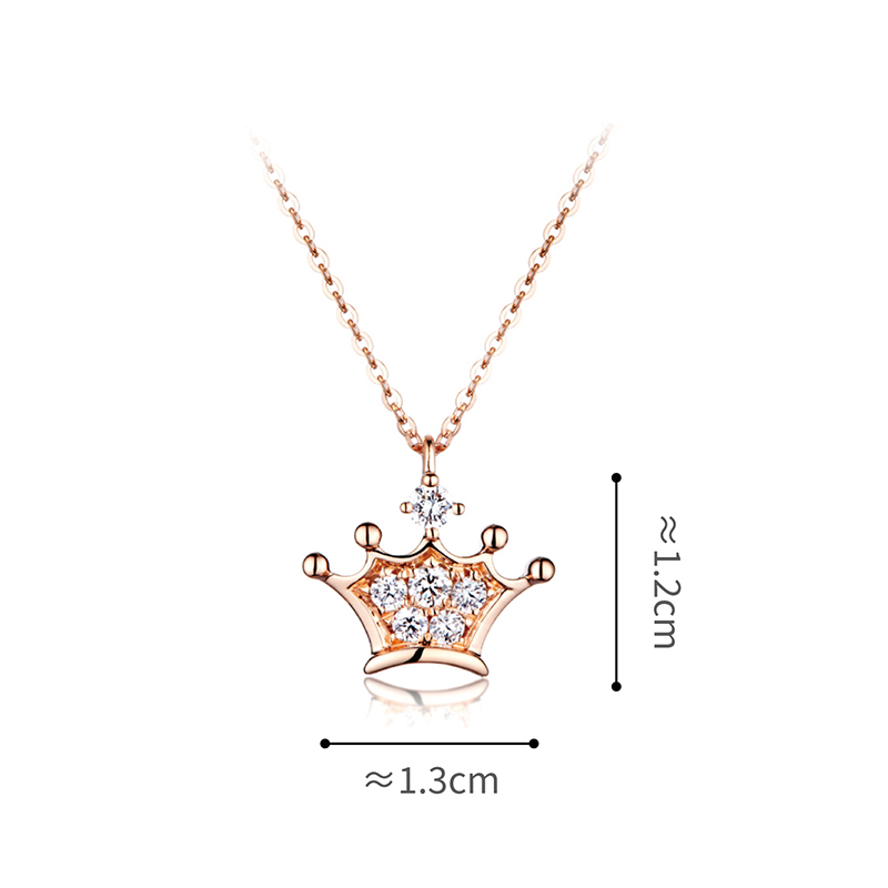 六福珠寶18K金手鏈 - 小皇冠18K金鑽石手鏈