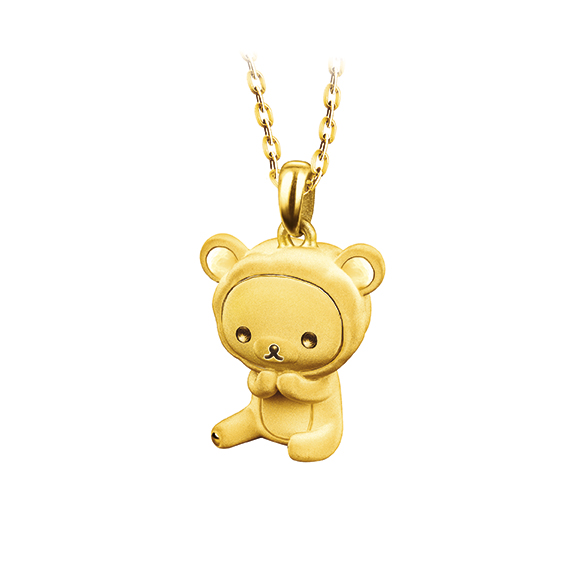 $t('六福珠寶')黄金吊坠 - "轻松小熊™"999足金吊坠