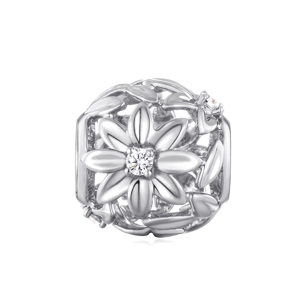 六福珠宝18K金串饰 - 【LISTING CLOSED】"繁花"18K金(白色)钻石串饰