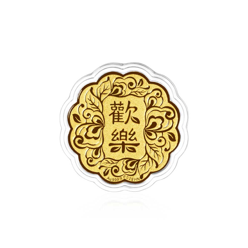 六福珠寶黃金工藝品 - "歡樂"999.9黃金工藝品