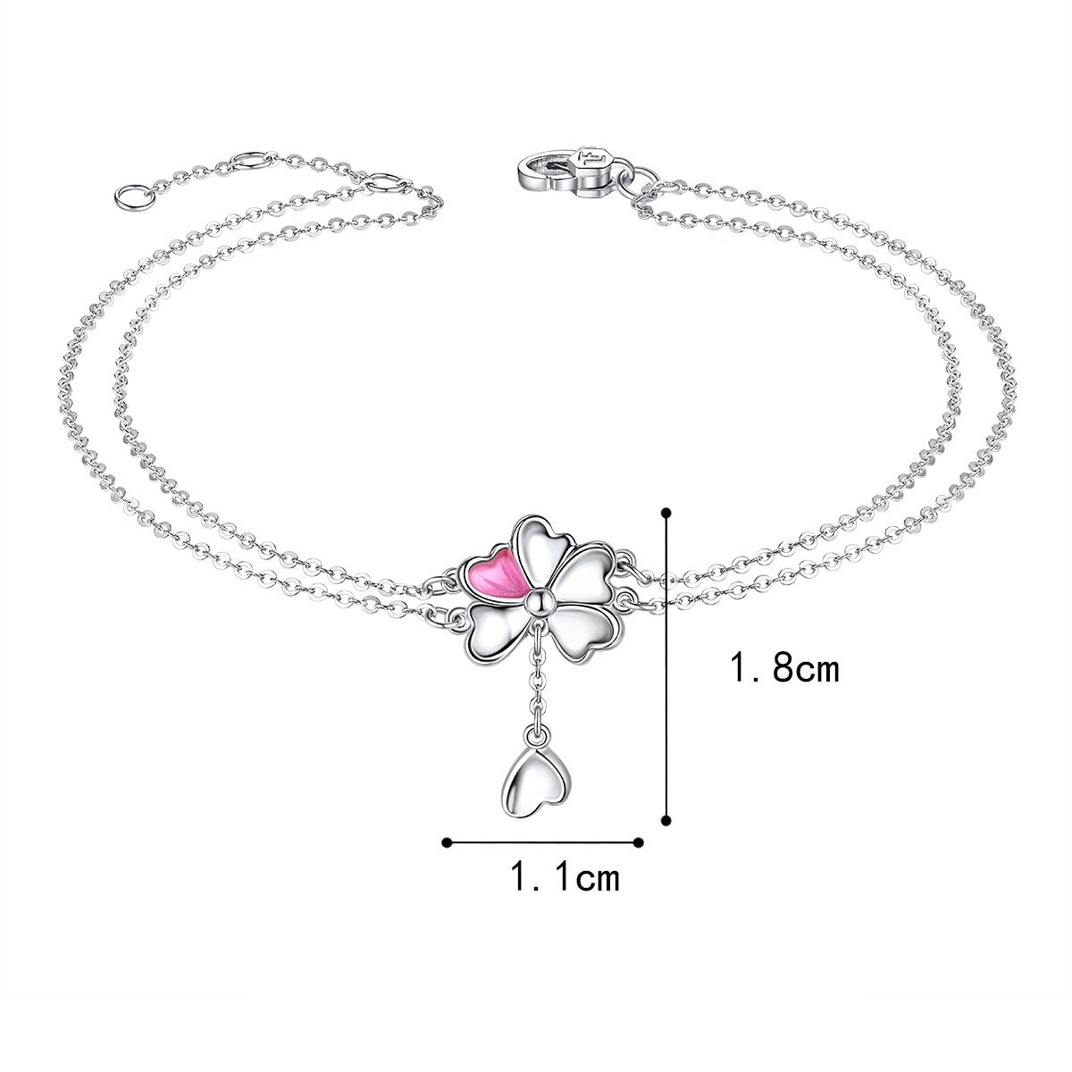 六福珠寶鉑金手鏈 - 【LISTING CLOSED】"雅致花語"950鉑金琺瑯手鏈
