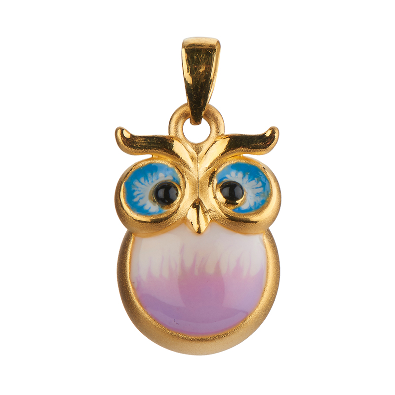 六福珠寶黃金吊墜 - 【LISTING CLOSED】貓頭鷹造型999足金吊墜