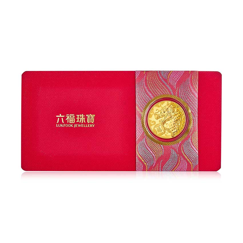 六福珠寶黃金工藝品 - 【LISTING CLOSED】"接龍獻福"999.9黃金工藝品