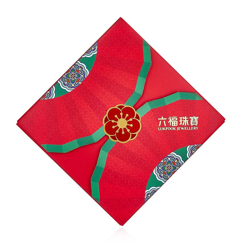 六福珠寶黃金工藝品 - 999.9黃金聚財如意扇