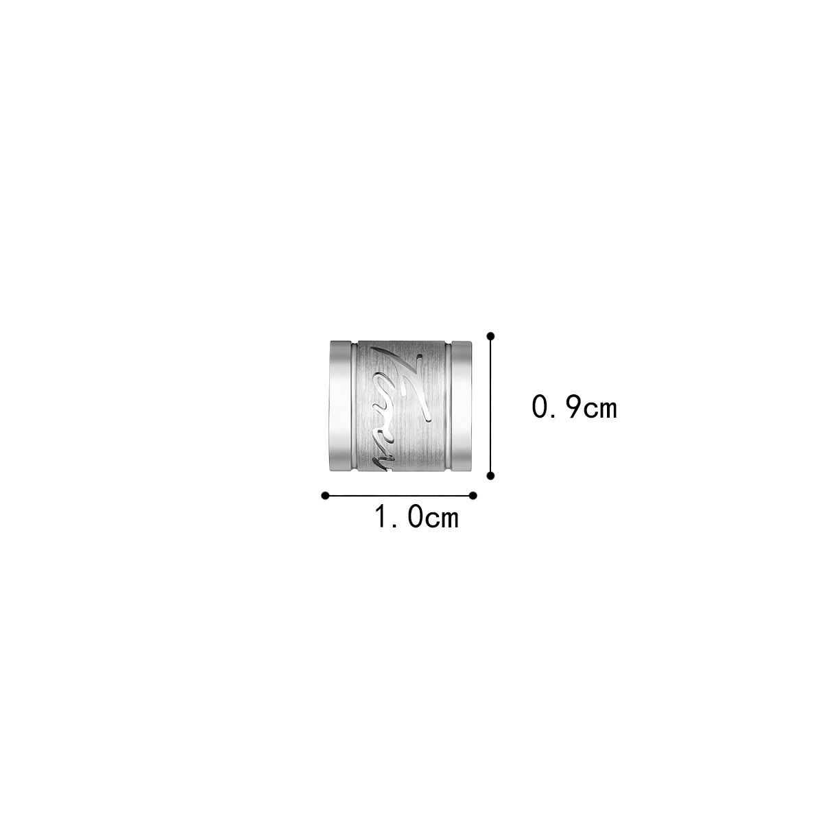 六福珠寶18K金串飾 - "愛的箴言"18K金(白色)情侶串飾連手繩(男裝)–可一款兩戴