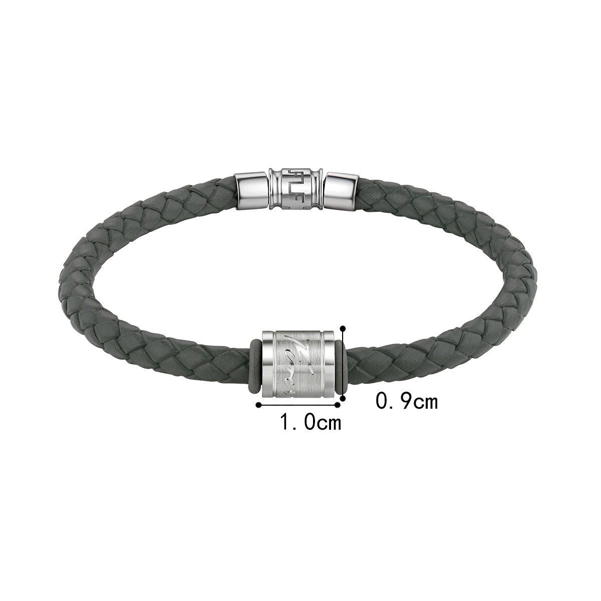 六福珠寶18K金串飾 - "愛的箴言"18K金(白色)情侶串飾連手繩(男裝)–可一款兩戴