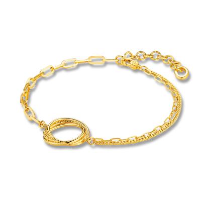 六福珠寶黃金手鏈 - "360°閃耀"圓形造型黃金手鏈