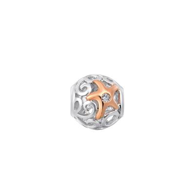 六福珠寶18K金串飾 - "海星"18K金(分色)鑽石串飾