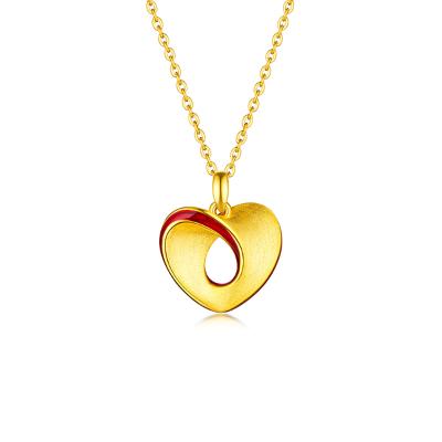六福珠寶黃金頸鏈 - "愛・無止境"足金琺瑯頸鏈