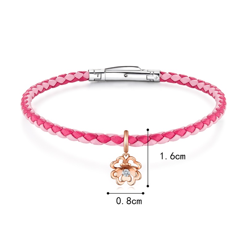 六福珠寶18K金串飾 - 【LISTING CLOSED】"俏麗牡丹"18K玫瑰金鑽石串飾