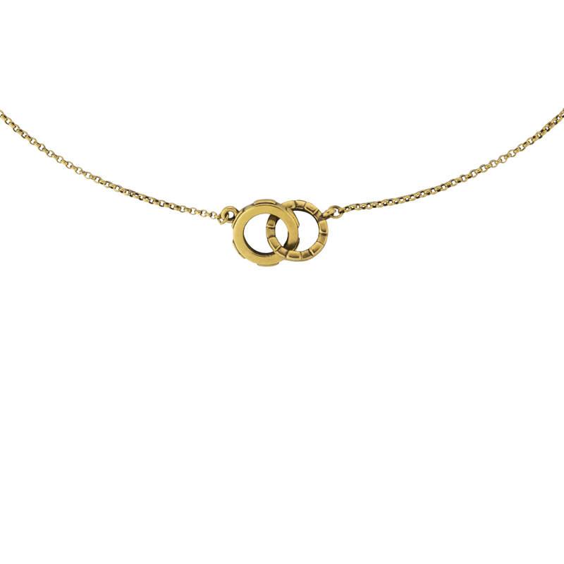 六福珠寶黃金頸鏈 - [LISTING CLOSED]"黑‧潮"齒輪造型990黃金頸鏈(5D電黑硬金工藝)