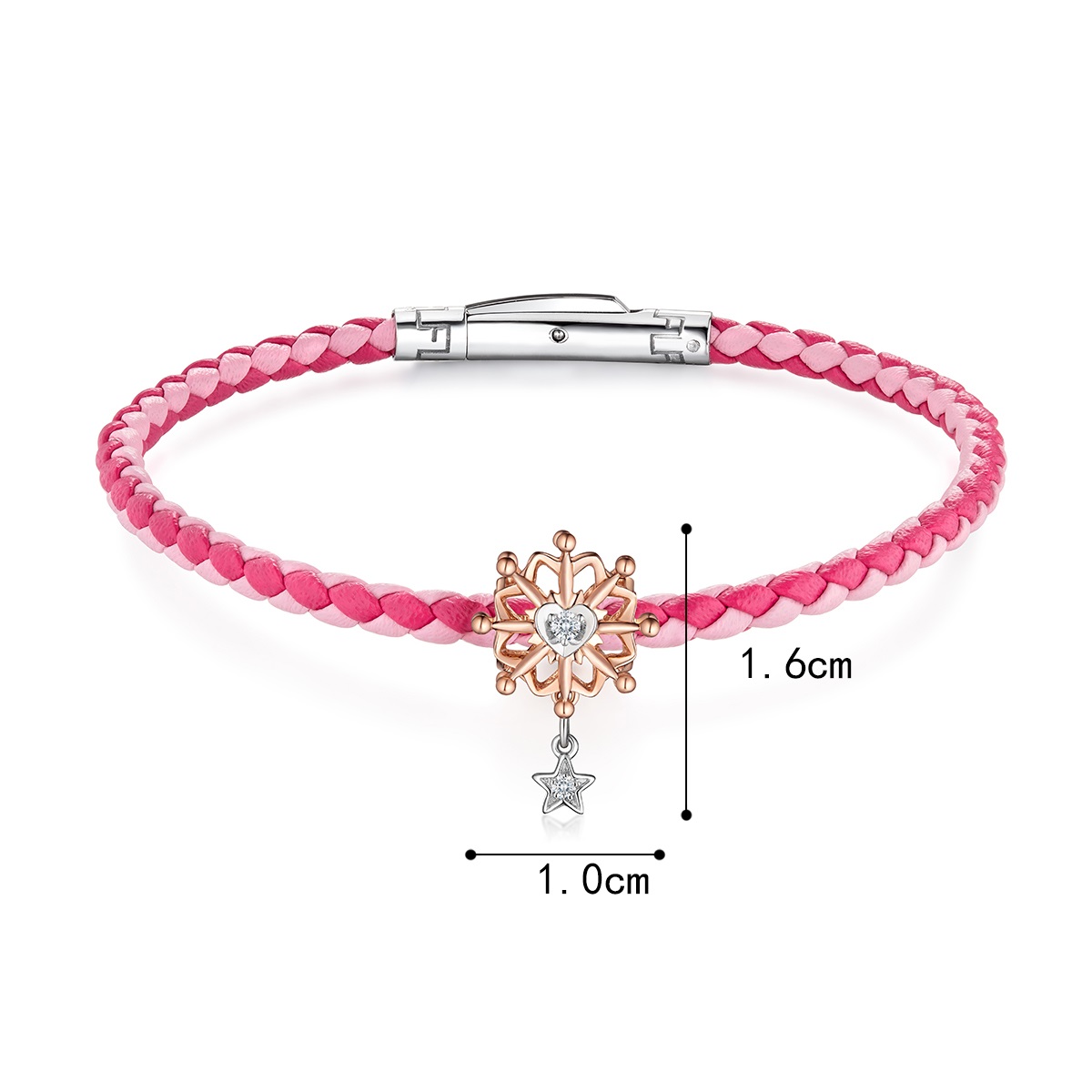 六福珠寶18K金串飾 - 【LISTING CLOSED】"星耀雪花"18K金(分色)鑽石串飾