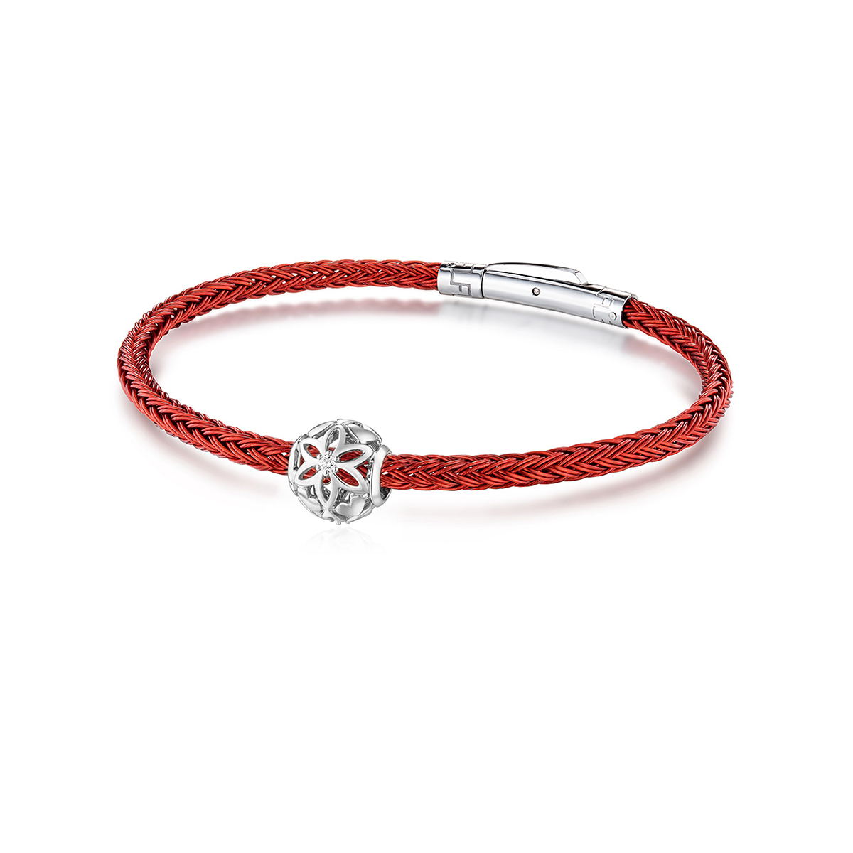 六福珠寶18K金串飾 - "心花"18K金鑽石串飾–多色選擇