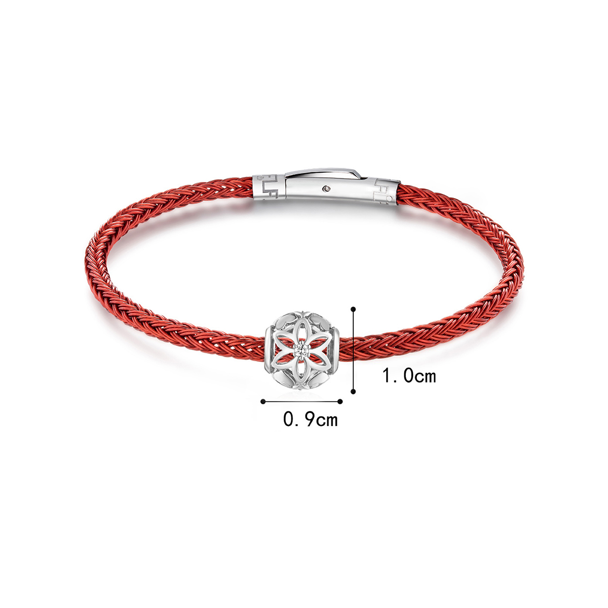 六福珠寶18K金串飾 - "心花"18K金鑽石串飾–多色選擇