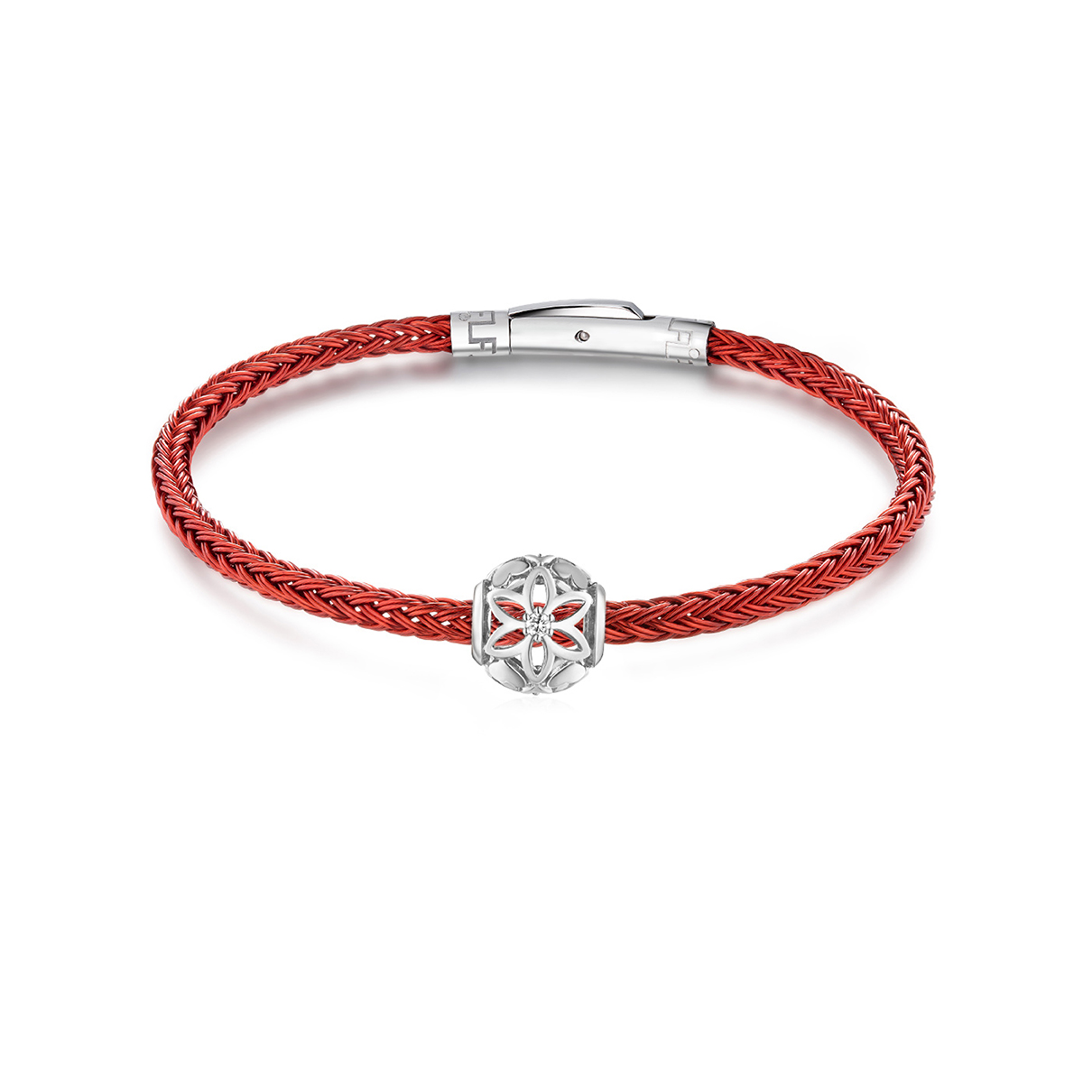 六福珠寶18K金串飾 - "心花"18K金鑽石串飾–多色選擇