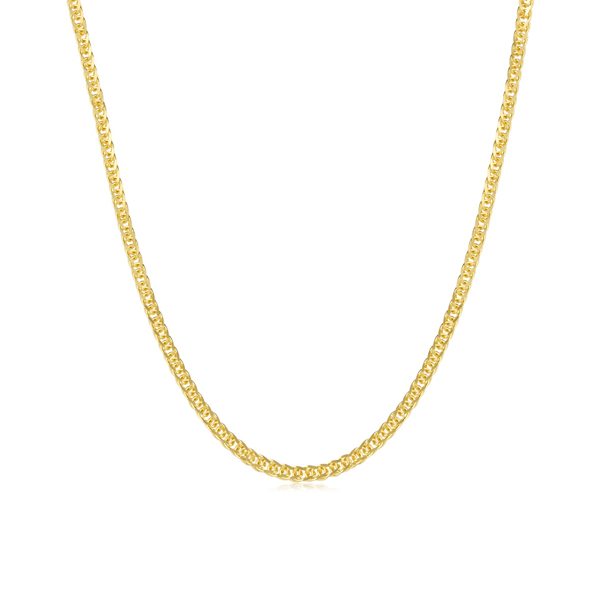 六福珠寶18K金頸鏈 - 意大利18K金(黃色)簡約頸鏈