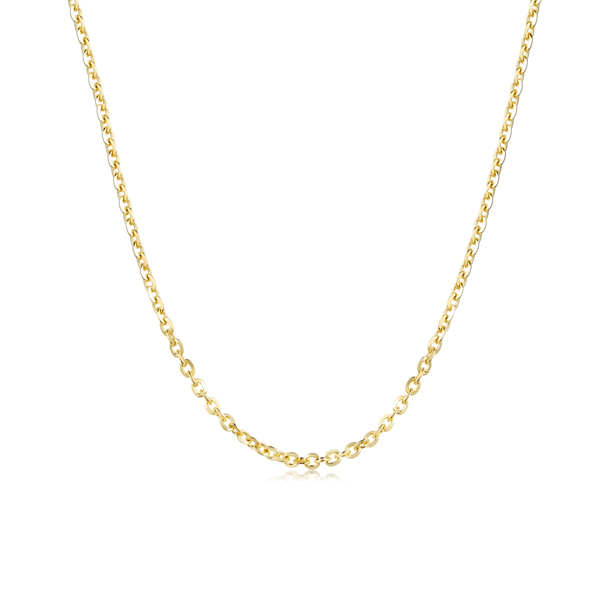 六福珠寶18K金頸鏈 - 意大利18K金(黃色)簡約頸鏈