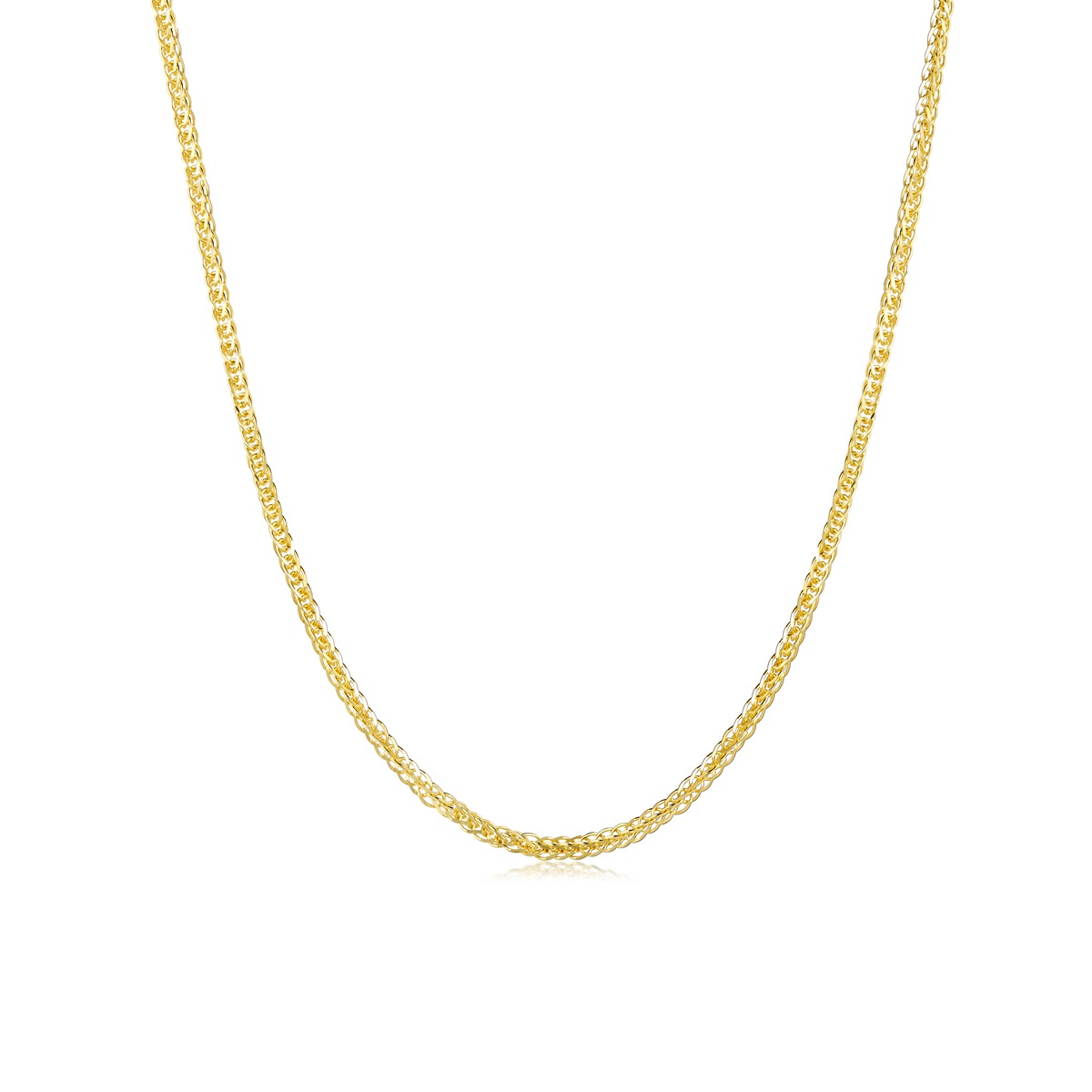六福珠寶18K金頸鏈 - 意大利18K金(黃色)簡約頸鏈