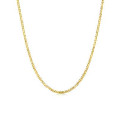 六福珠寶18K金頸鏈 -  意大利18K金(黃色)簡約頸鏈