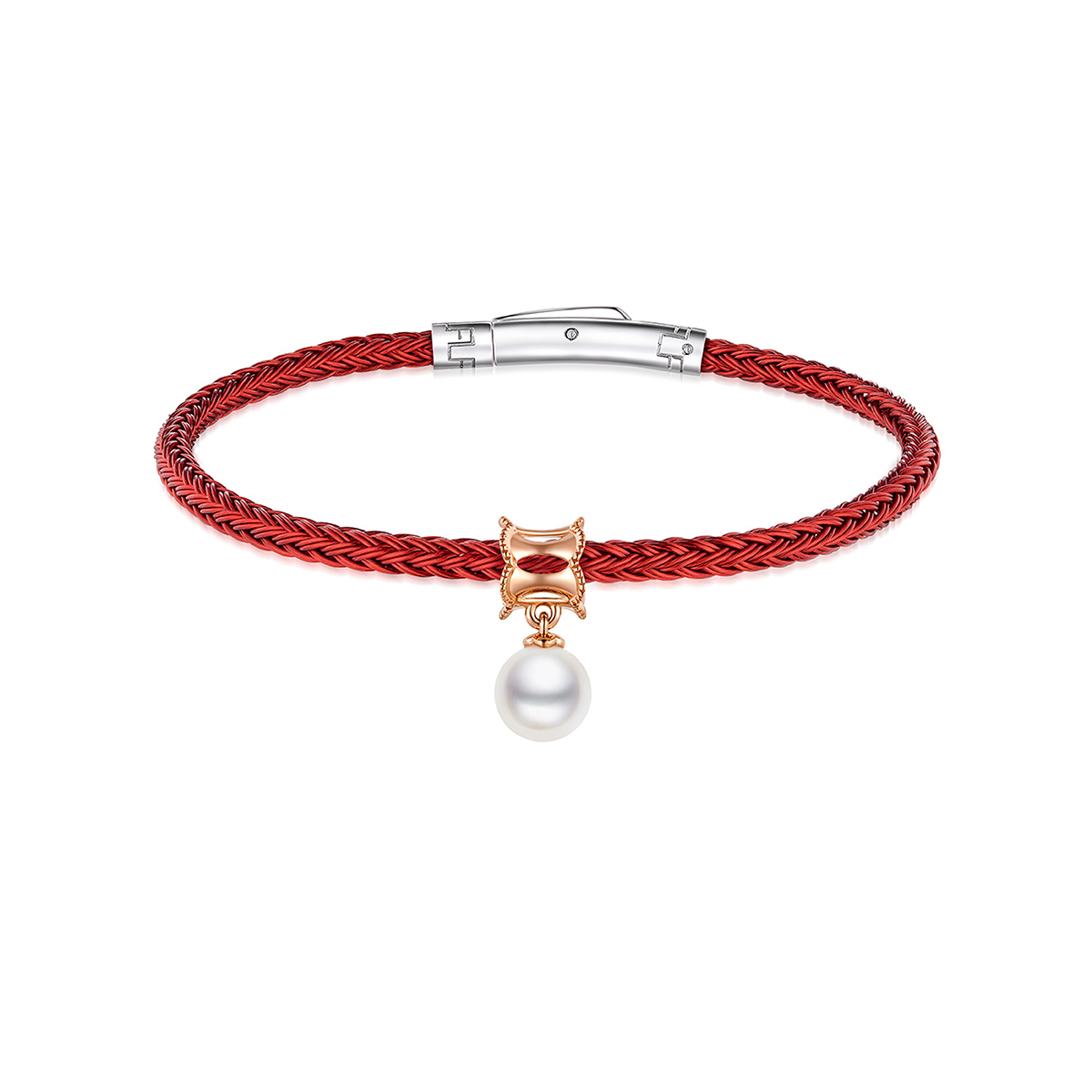 六福珠寶18K金串饰 - "俏丽明珠"18K金珍珠串饰–多色选择