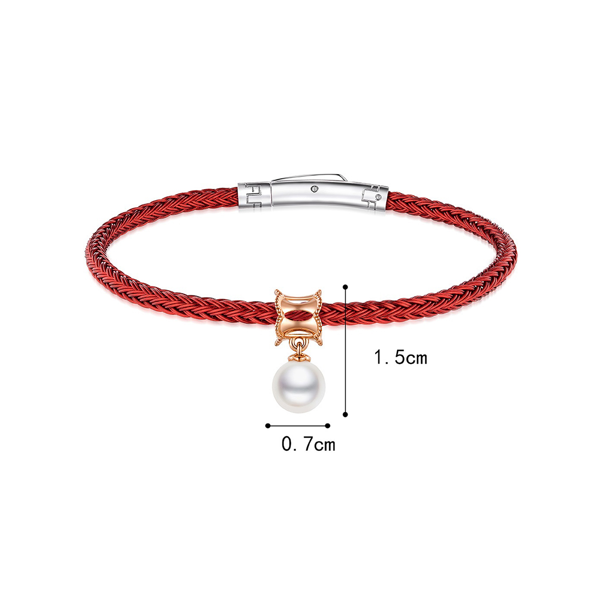 六福珠寶18K金串饰 - "俏丽明珠"18K金珍珠串饰–多色选择