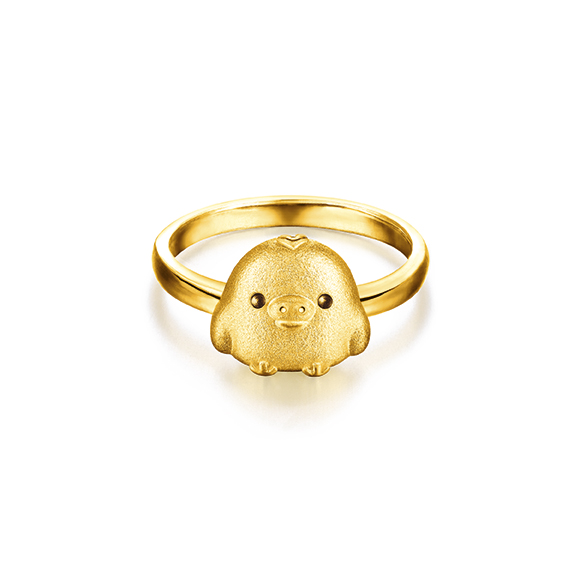 六福珠寶黃金戒指 - "可愛小雞"千足金戒指