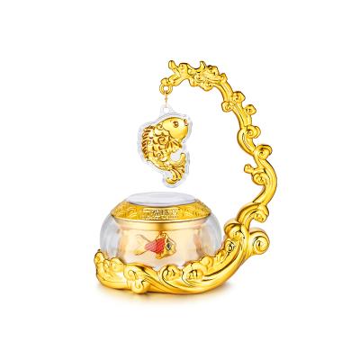六福珠寶黃金工藝品 - "魚躍龍門"999.9黃金工藝品