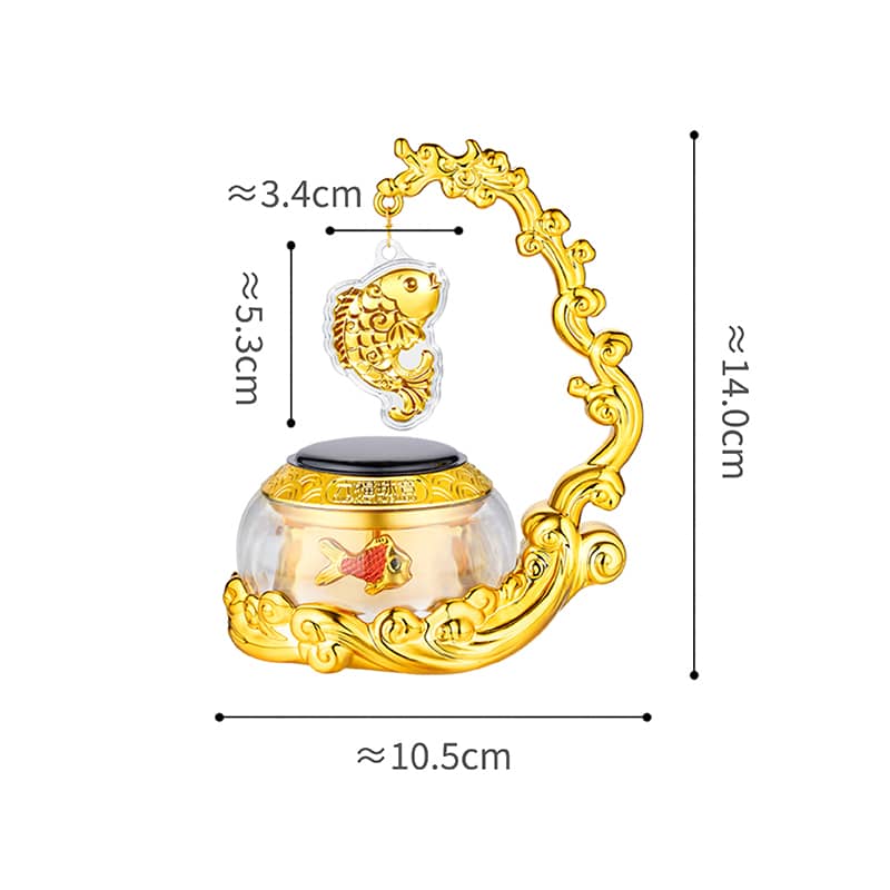 六福珠寶黃金工藝品 - "魚躍龍門"999.9黃金工藝品