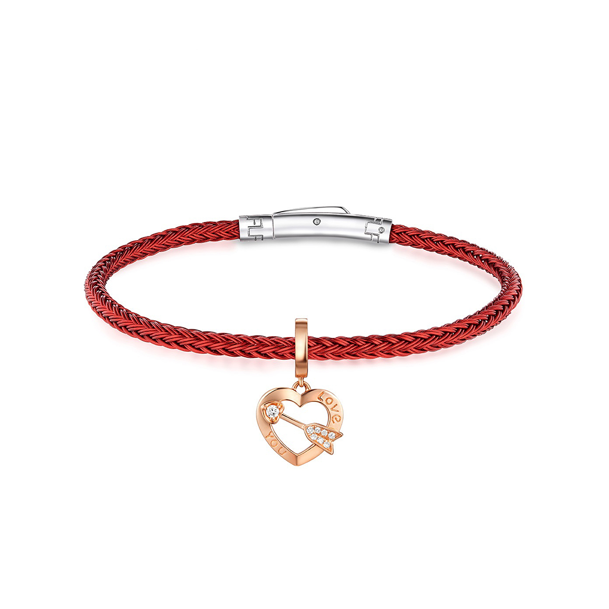 六福珠寶18K金串飾 - "愛神之箭"18K金鑽石串飾–多色選擇