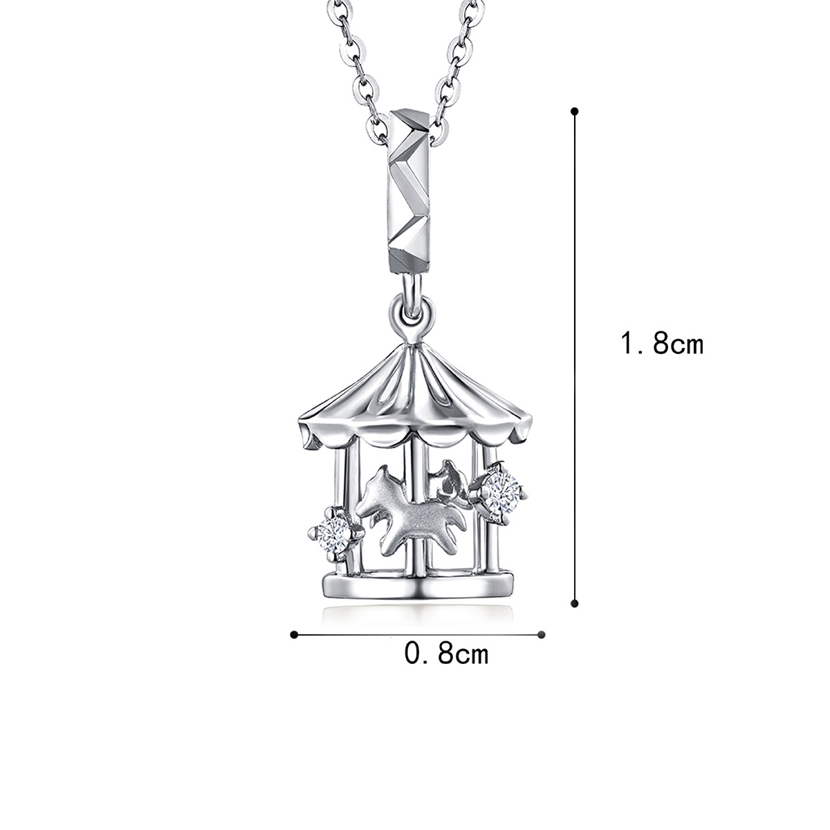 六福珠寶18K金串饰 - 【LISTING CLOSED】"旋转木马"18K金钻石串饰–多色选择