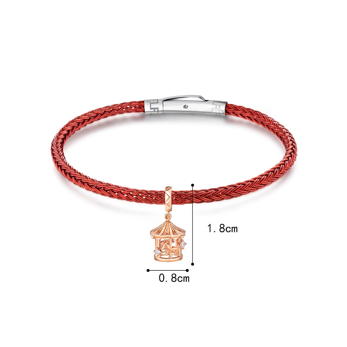 六福珠寶18K金串饰 - 【LISTING CLOSED】"旋转木马"18K金钻石串饰–多色选择