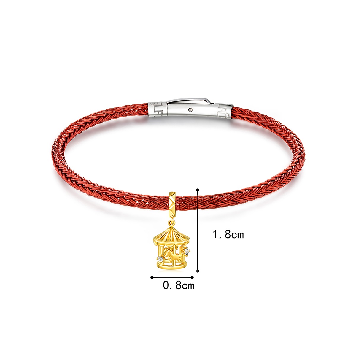 六福珠寶18K金串饰 - 【LISTING CLOSED】"旋转木马"18K金钻石串饰–多色选择