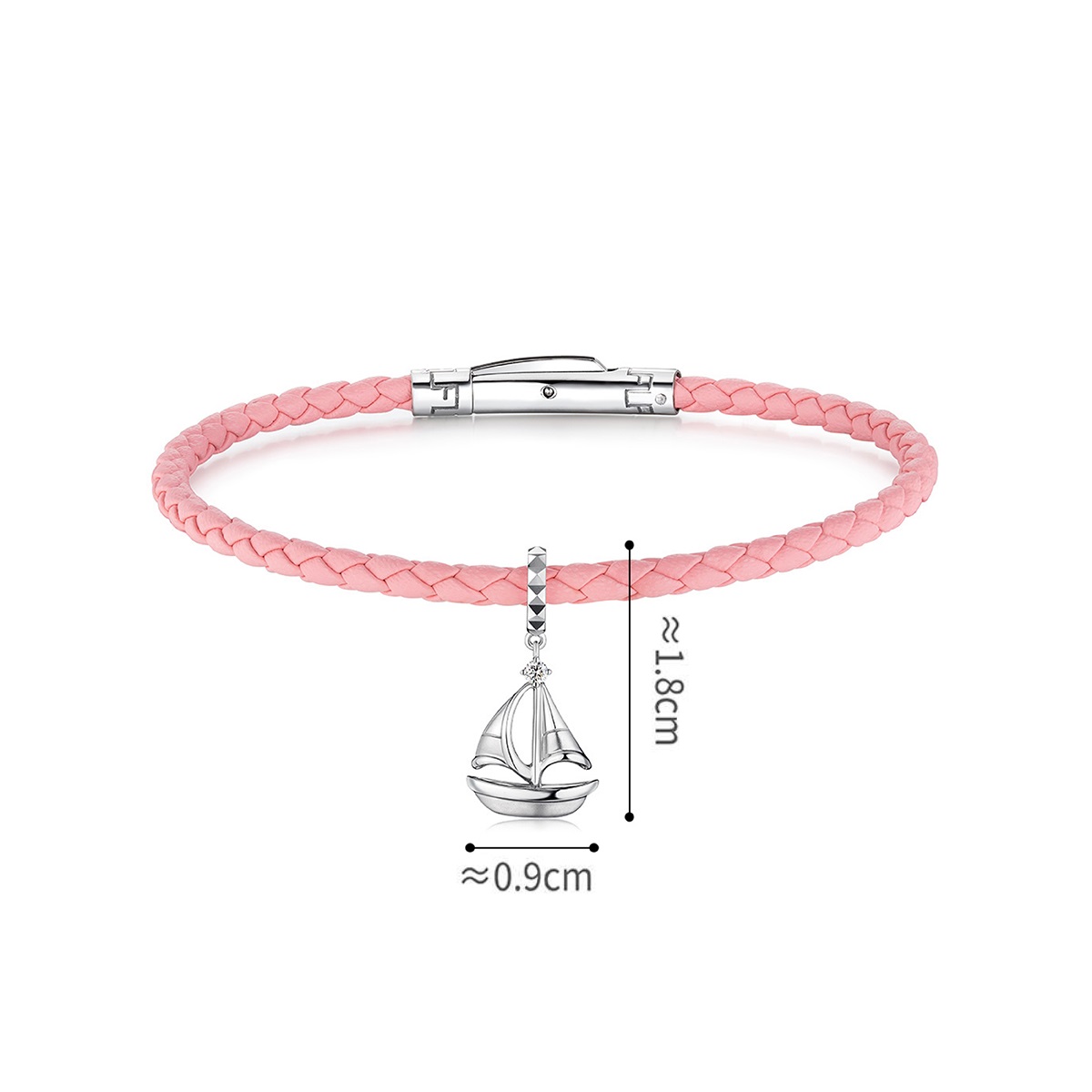 六福珠寶18K金串飾 - 【LISTING CLOSED】"一帆風順"18K金鑽石串飾–多色選擇