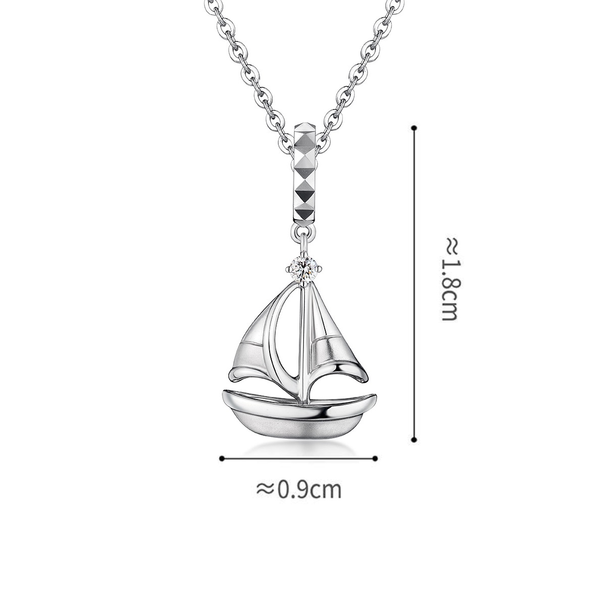 六福珠寶18K金串飾 - 【LISTING CLOSED】"一帆風順"18K金鑽石串飾–多色選擇