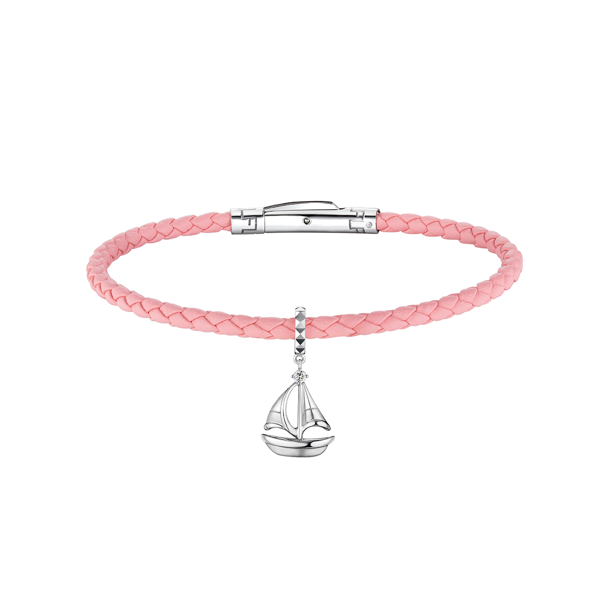 六福珠寶18K金串飾 - 【LISTING CLOSED】"一帆風順"18K金鑽石串飾–多色選擇