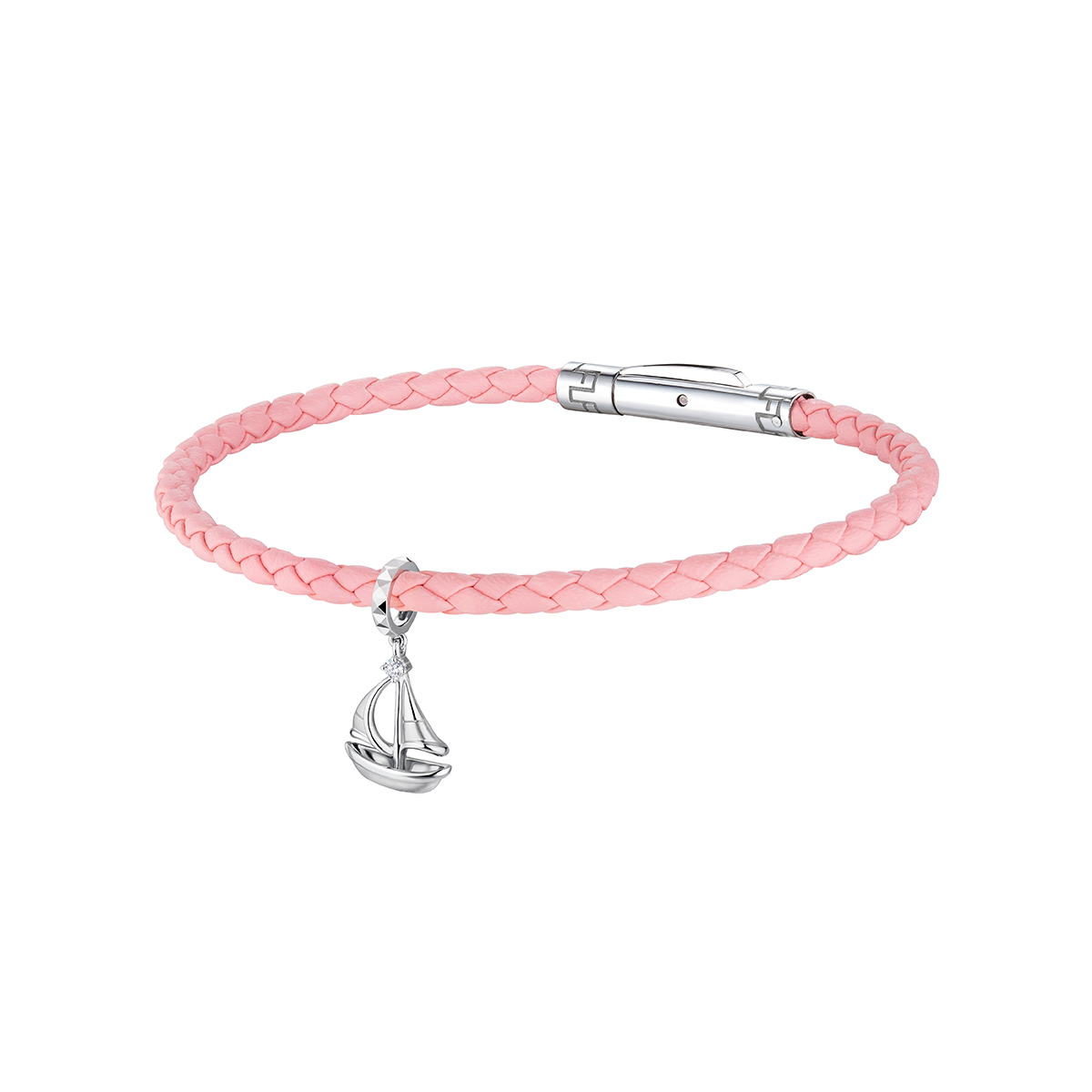 六福珠寶18K金串飾 - 【LISTING CLOSED】"一帆風順"18K金鑽石串飾–多色選擇