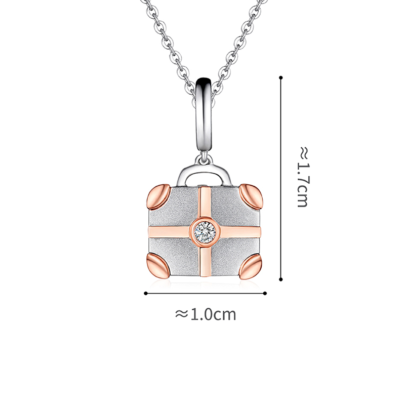 六福珠寶18K金串飾 - "甜蜜旅程"18K金(分色)鑽石串飾