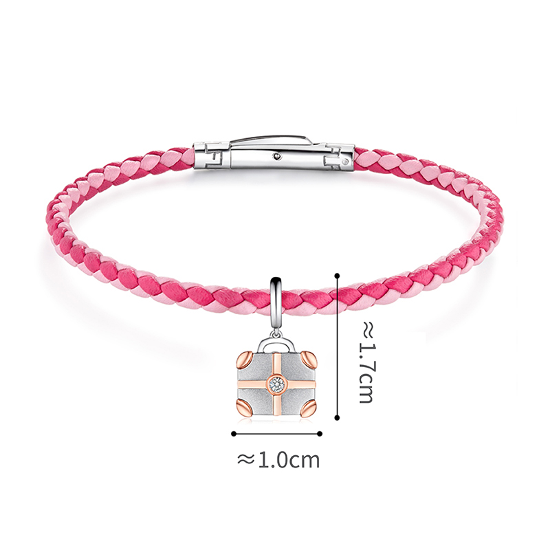 六福珠寶18K金串飾 - "甜蜜旅程"18K金(分色)鑽石串飾