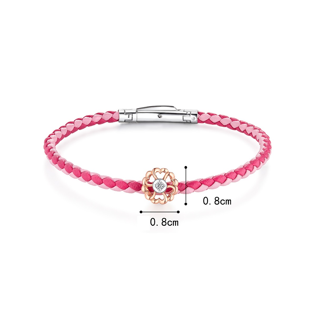 六福珠寶18K金串飾 - "蝶結"18K金鑽石串飾-多色選擇