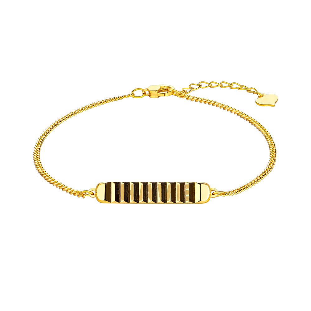 六福珠寶黃金手鏈 - 【LISTING CLOSED】"能量密語"999足金手鏈