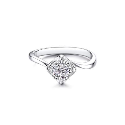 六福珠寶18K金戒指 - "愛的星空"18K金(白色)鑽石戒指