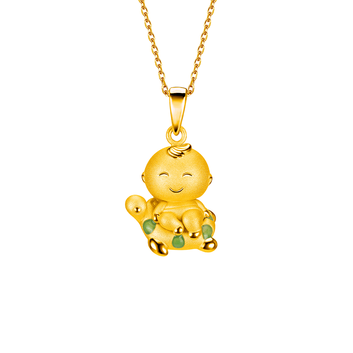 $t('六福珠寶')黃金吊墜 - [LISTING CLOSED] "嘉嘉與海龜水泡圈"999足金吊墜