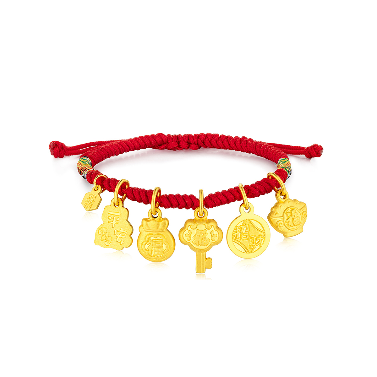 六福珠寶黃金串飾 - "婷婷「吉祥百寶」"999.9黃金串飾連手繩