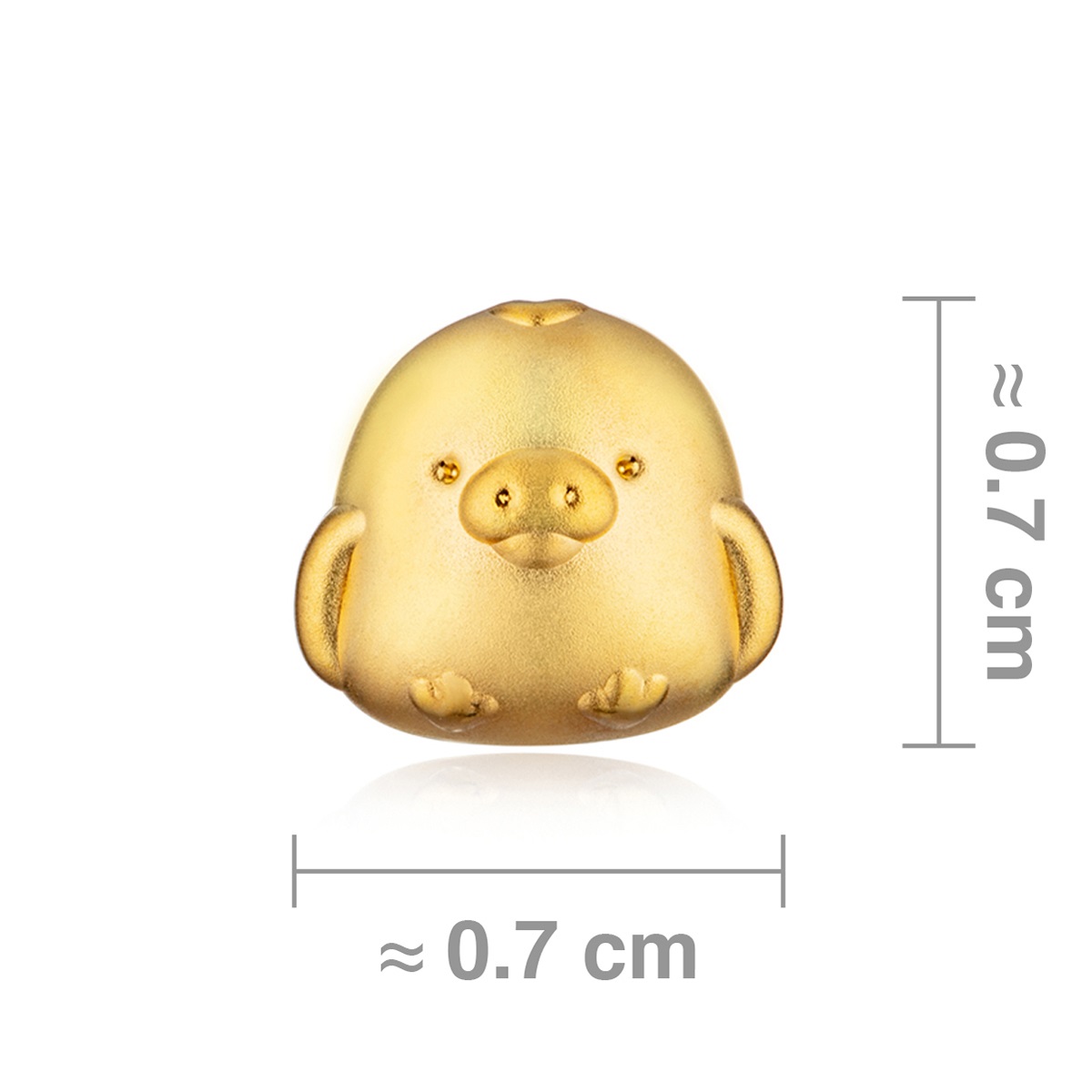 六福珠寶黃金耳環 - "可愛小黃雞™"18K金(黃色)耳環(單隻)